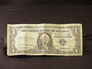 Antique United States 1 Dollar Silver Certificate 1957  