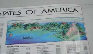 Unique Media Map United States Of America USA Laminated Poster 27 x 