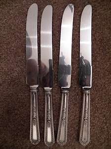   Antique 4 Holmes & Edwards Romance Butter Knives Flatware Silverplate