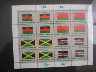 UN United Nations 13 MNH Flag Mini Sheets Very Nice  