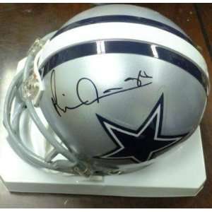  Signed Michael Irvin Mini Helmet   PSA DNA COA HOF 