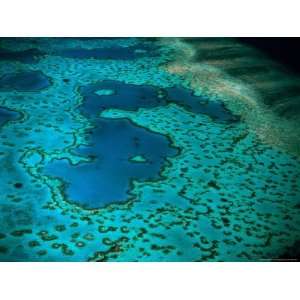 Overhead of Heart Reef, Great Barrier Reef, Australia Places 