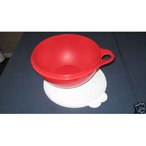  Tupperware 2 piece (pc) Mixing Bowl Set Fire Engine Red 