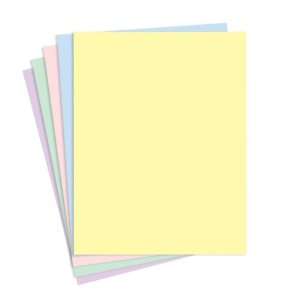  Ampad Embassy Color Papers, 8 1/2 x 11, 5 Assorted Pastel 