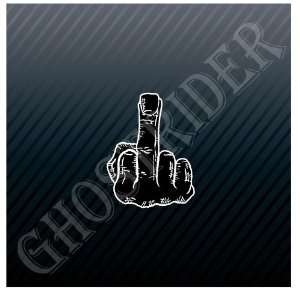 Middle Finger Back Off Jeep Car Trucks Sticker Decal