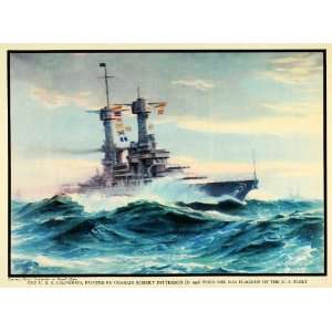  1930 Print USS California Flagship United States Fleet 
