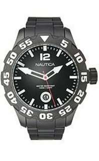 New Nautica N20095G BFD 100 Black Dial Mens Watch  