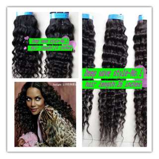 18’’ 20’’Deep wave 100% Brazilian Hair Weft Extension Remy 