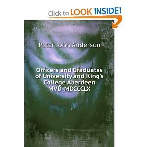   College Aberdeen MVD MDCCCLX: Peter John Anderson:  Books