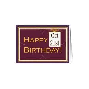 October 21st Birthday Card   Instead of Babbling Day, Count Your 