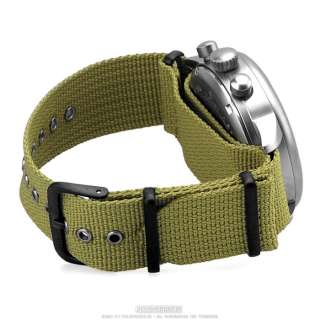   20   black   st.steel blackened  military textile watch strap  