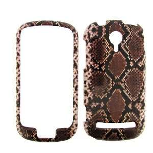  AT&T LG QUANTUM BROWN SNAKE SKIN HARD PROTECTOR SNAP ON 