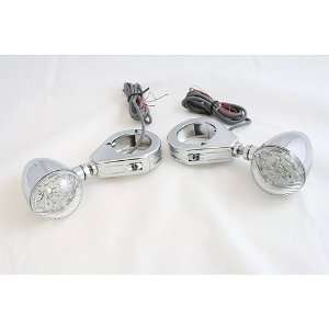  DUAL FUNCTION RED LED TURN SIGNALS WITH CLAMP FOR 41MM 