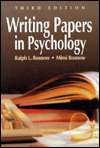 Writing Papers in Psychology, (0534243789), Ralph L. Rosnow, Textbooks 