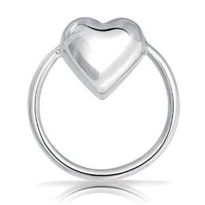  Sterling Silver Puffed Heart Baby Rattle: Everything Else
