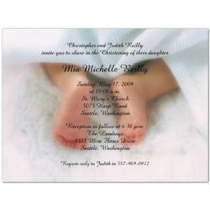    Twinkle Toes Baptism Christening Invitations   Set of 20: Baby