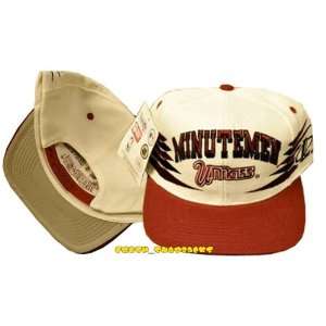 Umass Minutemen Vintage Two Tone Wt./Br. Snapback Cap Hat Retro 90s 