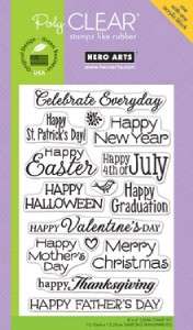 Hero Arts Poly Clear Celebrate Everyday Stamps CL498  
