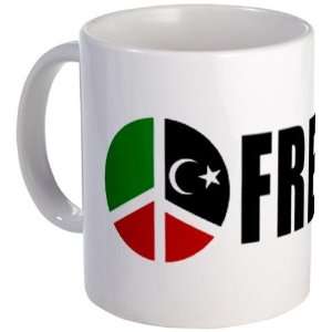  PEACE and FREEDOM in LIBYA Revolution 11oz Ceramic Coffee 