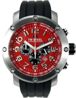TW STEEL TW125 48mm RED Tech Chronograph MENS WATCH NEW! Fast Shipping 