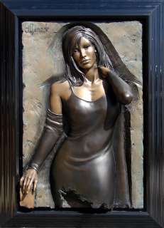   ENCHANTING Bonded Bronze GALLERY FRAMED ART WALL SCULPTURE COA  