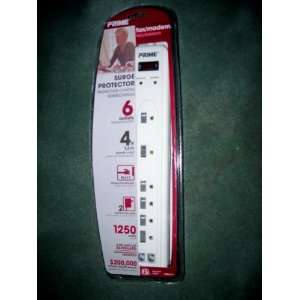   Shut off Safeguard Surge Protector 6 Outlets 1250 Joules Electronics