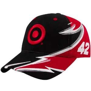  #42 Juan Pablo Montoya Red Black Sponsor Adjustable Hat 