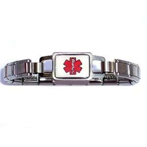  Red Medical Symbol Italian Charm Bracelet: Jewelry