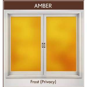  Amber Deco Tint 48 x 86 Privacy Stained Glass Window 