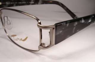 TURA women Eyeglass Frame eyewear new 396 Gun Black  