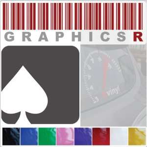 Sticker Decal Graphic   Game Pieces Spades Cutout Card Player Poker 