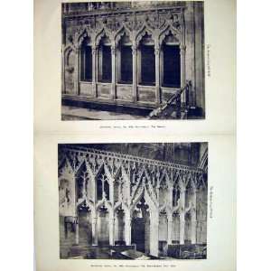   Interior Southwell Cathedral 1908 Sedilia Rood Screen