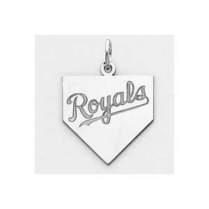   Sterling Silver Kansas City Royals Lg Home Plate Name Charm: Jewelry