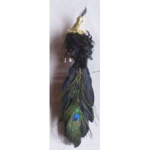  Peacock curly feather clip on bird 11 Beauty