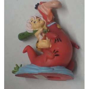 Vintage Rubber Figure  Hanna Barbera Bambam and Dino the Flintstones