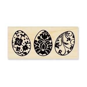   Rubber Wood Stamp Egg Trio; 2 Items/Order: Kitchen & Dining