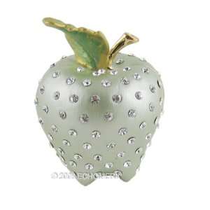  Apple Jewelry Trinket Box Green Bejeweled: Home & Kitchen