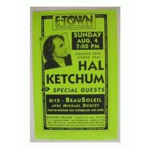 Hal Ketchum Poster 2 Handbill Handbills