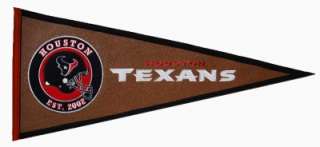Houston Texans NFL Pigskin Wool Banner Pennant, NEW!  