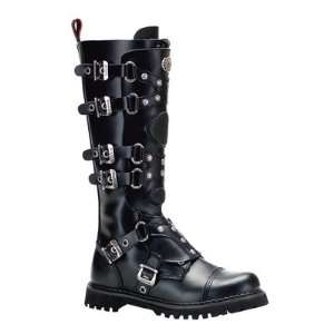    Demonia GRA22/B/LE Mens Gravel 22 Boots in Black Leather Baby