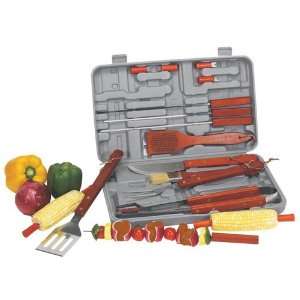  New Chefmaster 19pc Barbeque Tool Set Carrying Storage 