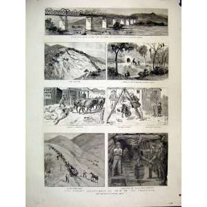   1887 Gold Mine Transvaal Africa Sheba Barberton Print: Home & Kitchen