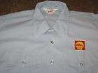   UNITOG 60s 70s SHELL GASOLINE Gas Fuel Attendant L/S Shirt Never Worn
