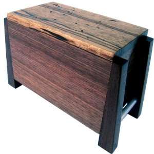  Modern Black Limba Artisan Wood Urn Patio, Lawn & Garden