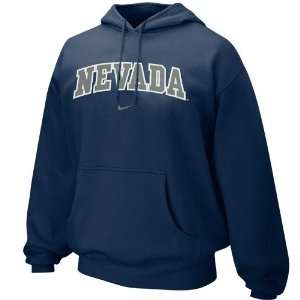 Nike Nevada Wolf Pack Navy Blue Arched Lettering Hoody Sweatshirt 