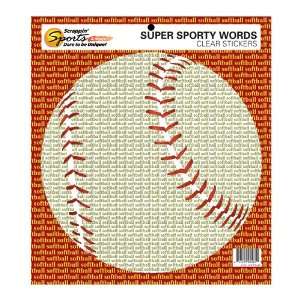   Words Collection   Clear Stickers   Softball: Arts, Crafts & Sewing