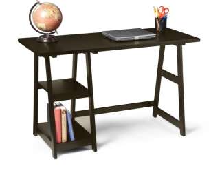 Trestle Modern Black Computer Desk Table by Convenience Concepts 