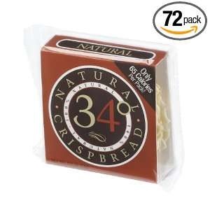34 Degrees Natural Crispbread, 0.5 Ounce Crackers (Pack of 72):  