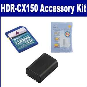  Sony HDR CX150 Camcorder Accessory Kit includes SDNPFV50 