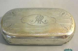 Fine Austro Hungarian 800 Silver Snuff / Tobacco Box Prague Ca 1900 